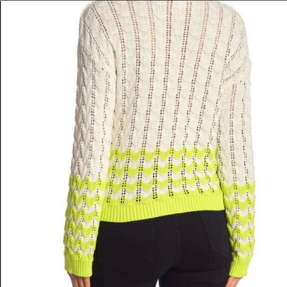 Abound Sweater, Ivory and Sorbet Green- NWT - Picture 2 of 9